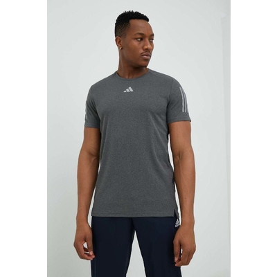 Adidas Performance tricou de alergare Own the Run culoarea gri, cu imprimeu