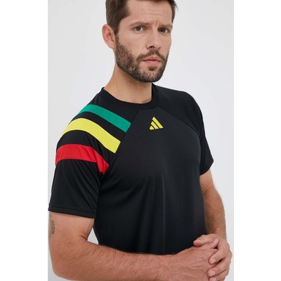 adidas Performance tricou de antrenament Fortore 23 culoarea negru, cu imprimeu