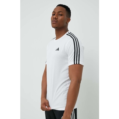 Adidas Performance tricou de antrenament Training Essentials culoarea alb, cu imprimeu