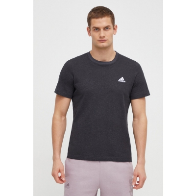 adidas tricou din bumbac barbati, culoarea gri, cu imprimeu