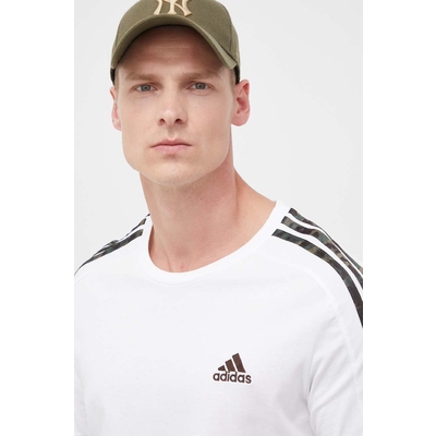 adidas tricou din bumbac culoarea alb, cu imprimeu