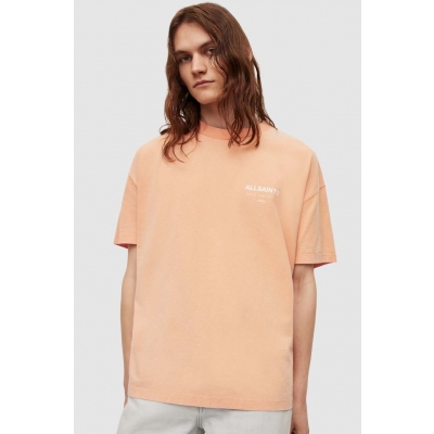 AllSaints tricou din bumbac culoarea negru, cu imprimeu