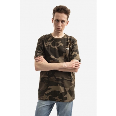 Alpha Industries tricou din bumbac barbati, culoarea verde, modelator 188505C.239-green