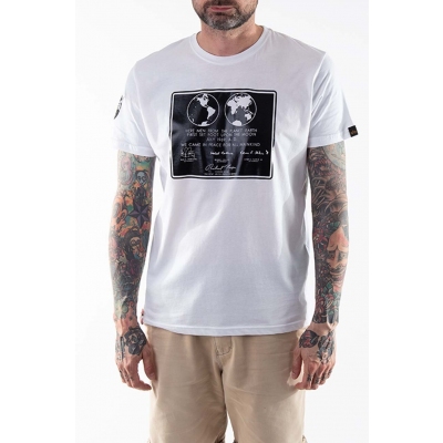 Alpha Industries tricou din bumbac culoarea alb, cu imprimeu 128513.09-white