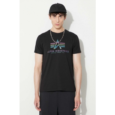 Alpha Industries tricou din bumbac culoarea negru, cu imprimeu 100501RR.03-black