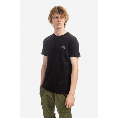 Alpha Industries tricou din bumbac culoarea negru, cu imprimeu 128507RP.285-black
