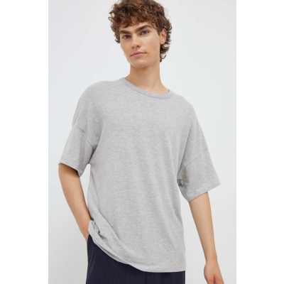 American Vintage tricou barbati, culoarea gri, neted