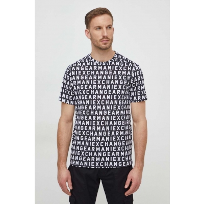 Armani Exchange tricou din bumbac barbati, culoarea negru, modelator