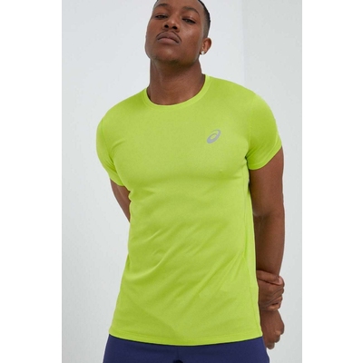 Asics tricou de alergare Core culoarea verde, neted