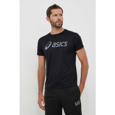 Asics tricou de alergare culoarea negru, cu imprimeu