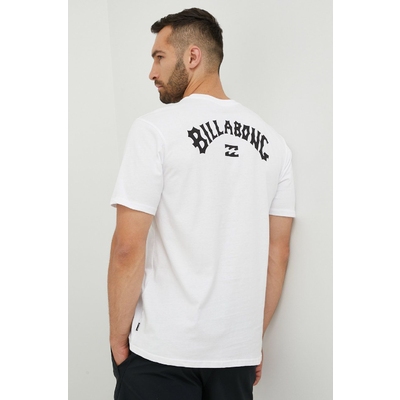 Billabong tricou din bumbac culoarea alb, cu imprimeu