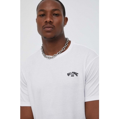 Billabong tricou din bumbac culoarea alb, neted