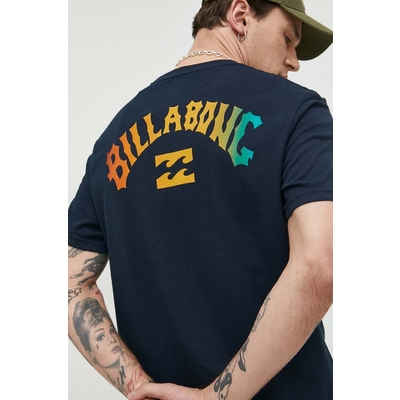 Billabong tricou din bumbac culoarea albastru marin, cu imprimeu