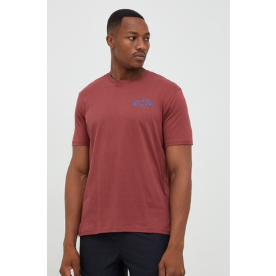 Billabong tricou din bumbac culoarea bordo, cu imprimeu