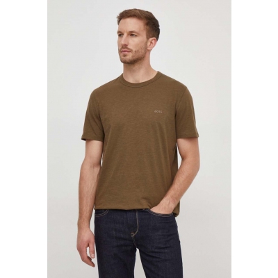 Boss Orange tricou de bumbac bÄƒrbaÈ›i, culoarea verde