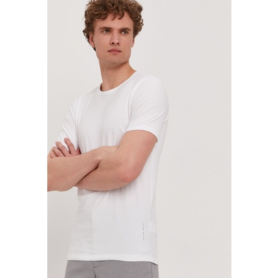 Boss Tricou bÄƒrbaÈ›i, culoarea alb, material neted