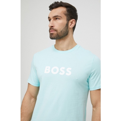 BOSS tricou de plajÄƒ culoarea turcoaz, modelator