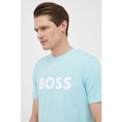 BOSS tricou din bumbac BOSS CASUAL cu imprimeu