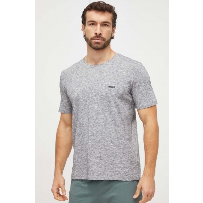 BOSS tricou lounge culoarea gri, melanj