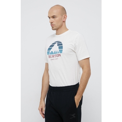 Burton Tricou din bumbac culoarea alb, cu imprimeu
