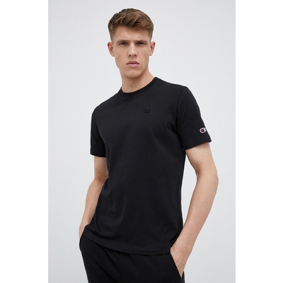 Champion tricou din bumbac culoarea negru, neted