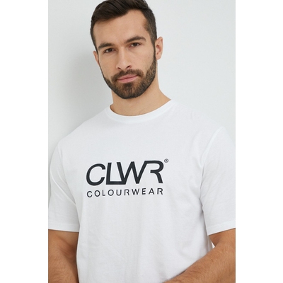 Colourwear tricou din bumbac culoarea alb, cu imprimeu