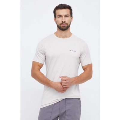 Columbia tricou sport culoarea bej, cu imprimeu