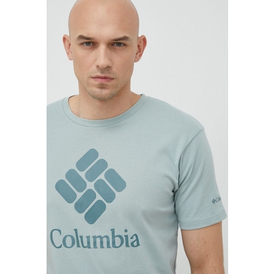 Columbia tricou sport Pacific Crossing II culoarea turcoaz, cu imprimeu