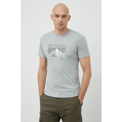 Columbia tricou sport Zero Rules culoarea gri, cu imprimeu