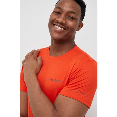 Columbia tricou sport Zero Rules culoarea portocaliu, neted