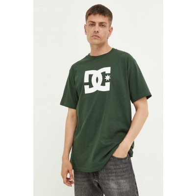 DC tricou din bumbac culoarea verde, cu imprimeu
