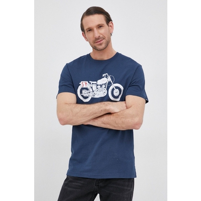 Deus Ex Machina tricou din bumbac culoarea albastru marin, cu imprimeu