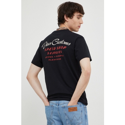 Deus Ex Machina tricou din bumbac culoarea negru, cu imprimeu