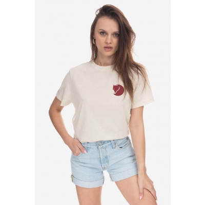 Fjallraven tricou culoarea bej, neted F87153.113-113