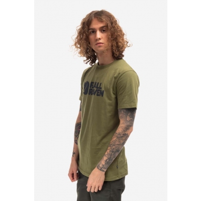 Fjallraven tricou culoarea verde, cu imprimeu F87310.677-677