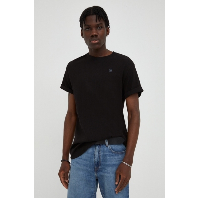 G-Star Raw tricou barbati, culoarea negru, neted