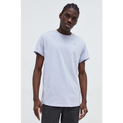 G-Star Raw tricou din bumbac barbati, culoarea alb, neted