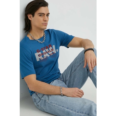 G-Star Raw tricou din bumbac cu imprimeu