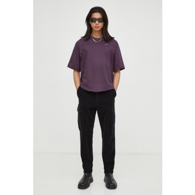G-Star Raw tricou din bumbac culoarea violet, neted