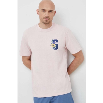 GAP tricou din bumbac culoarea roz, cu imprimeu