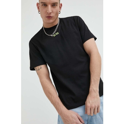 GCDS tricou din bumbac culoarea negru, cu imprimeu