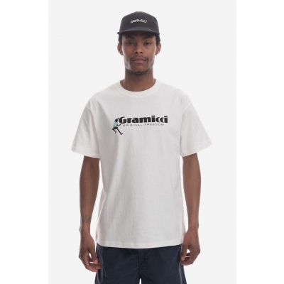 Gramicci tricou din bumbac Dancing Man Tee culoarea alb, cu imprimeu G3SU.T045-white