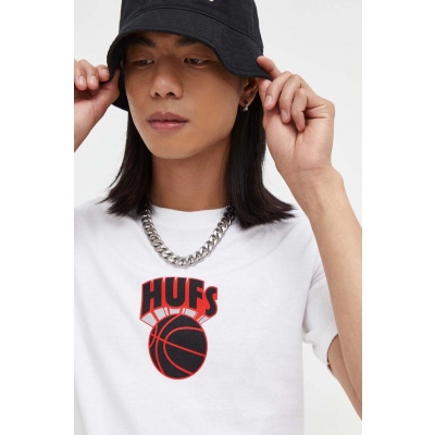 HUF tricou din bumbac culoarea verde, cu imprimeu