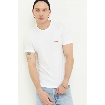 HUGO tricou din bumbac 3-pack culoarea verde, cu imprimeu