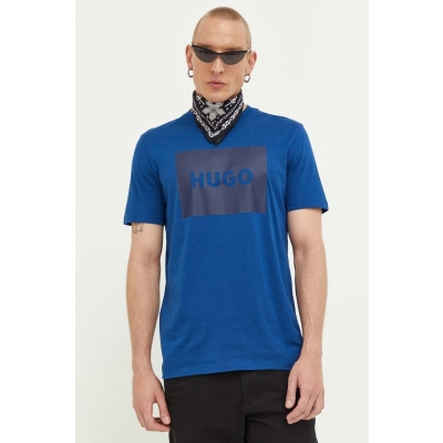 HUGO tricou din bumbac cu imprimeu