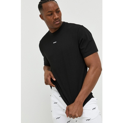 HUGO tricou din bumbac culoarea negru, neted