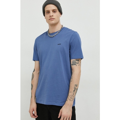 HUGO tricou din bumbac culoarea violet, neted