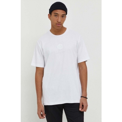 Iceberg tricou din bumbac barbati, culoarea alb, neted