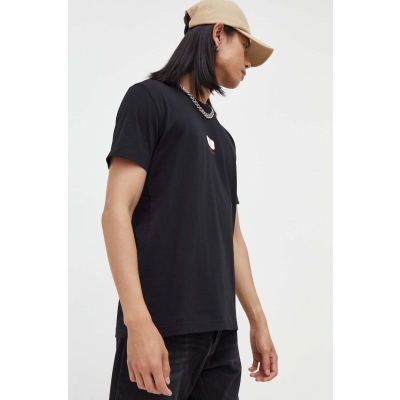 Iceberg tricou din bumbac culoarea negru, cu imprimeu