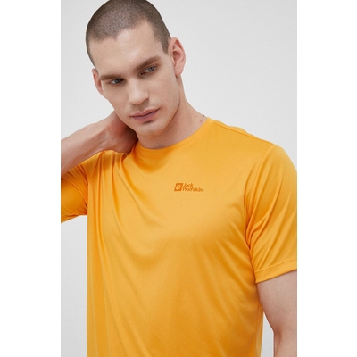 Jack Wolfskin tricou sport Tech culoarea portocaliu, neted